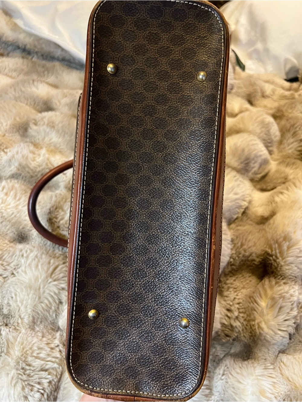 EUC CÉLINE Macadam Leather Dome Satchel M94 (MSRP $900) - Picture 3 of 6